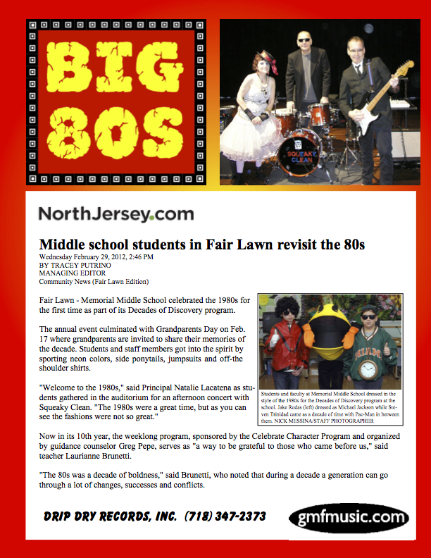 Newspaper write-up about school performance of BIG 80s