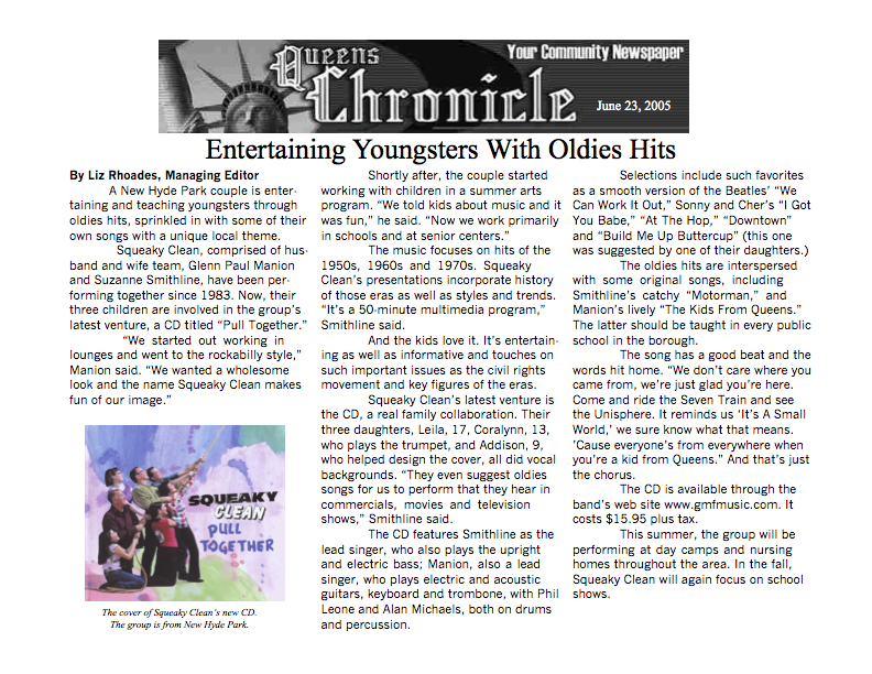 Review of "Pull Together" CD in Queens Chronicle
